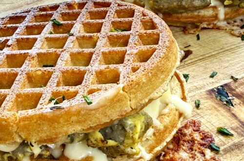 Blackstone High Protein Chicken Waffle Quesadillas