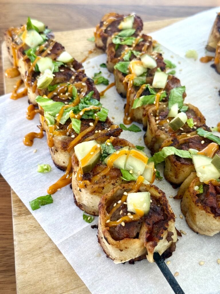 Blackstone Loaded Burger Skewers