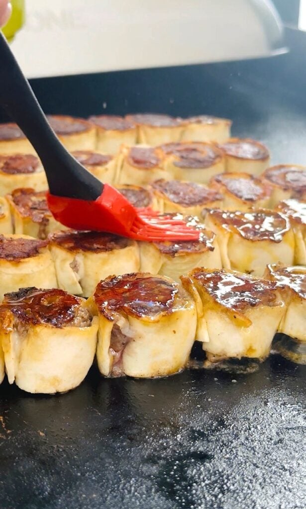 Blackstone Loaded Burger Skewers