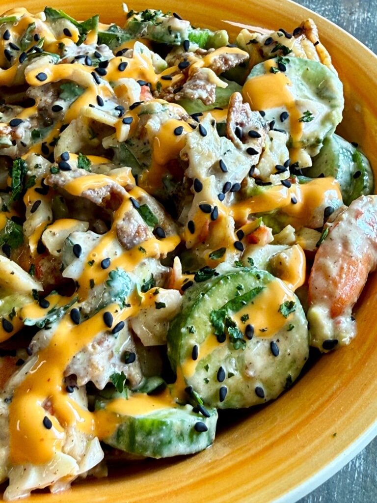 Crispy Cucumber Seafood Salads