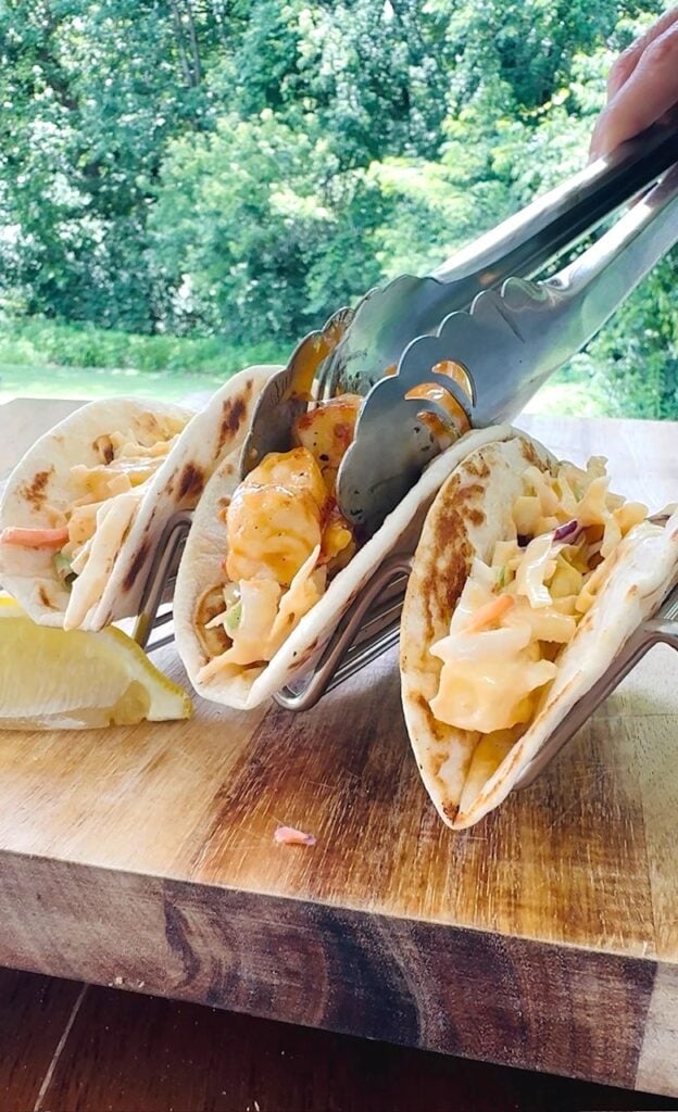 Blackstone Bang Bang Shrimp Tacos