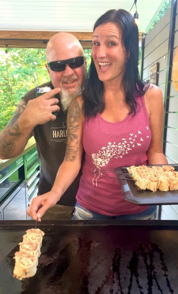 Blackstone Teriyaki Turkey Pinwheel Skewers