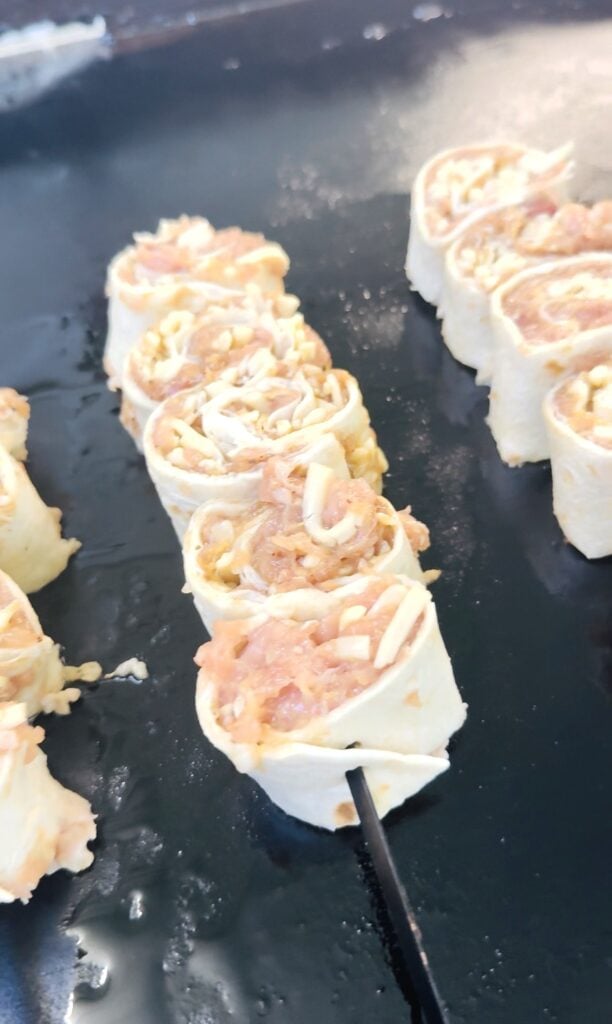 Blackstone Teriyaki Turkey Pinwheel Skewers