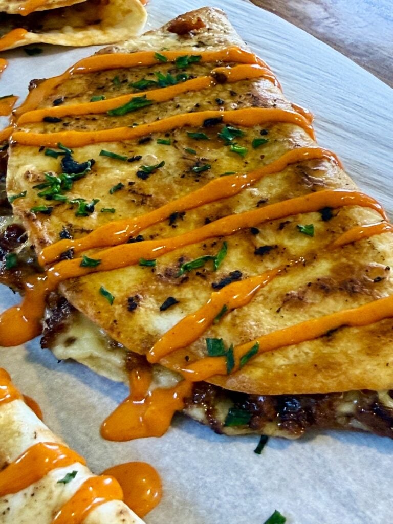 Blackstone Korean Pork Quesadillas