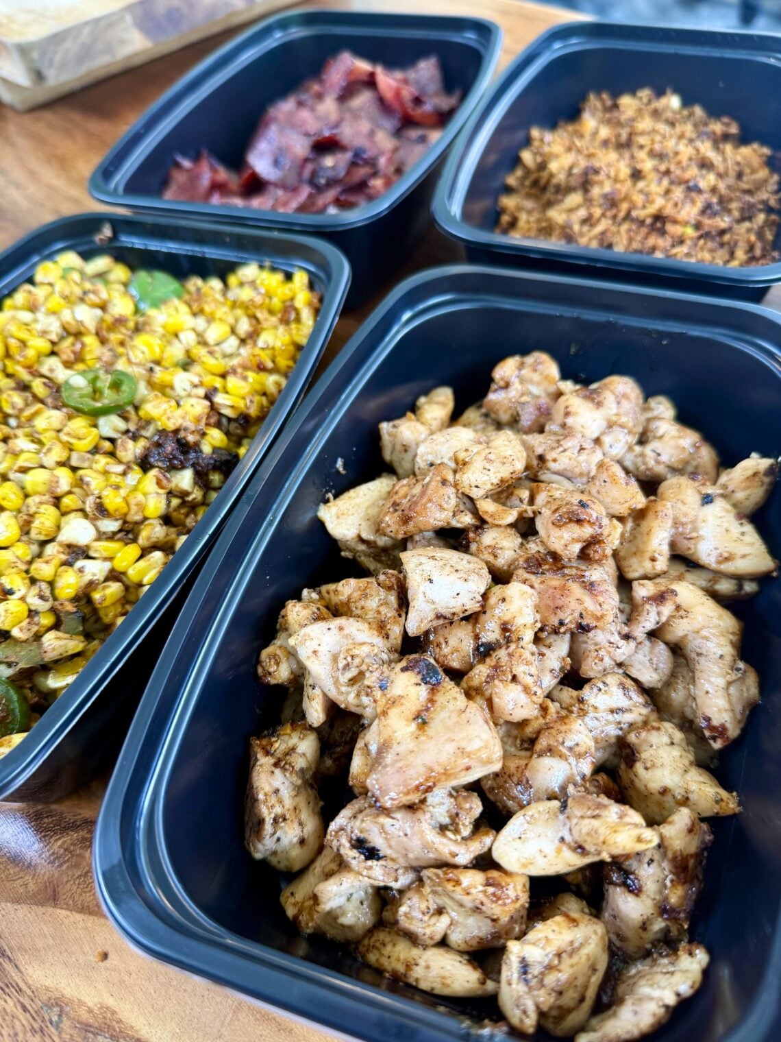 Blackstone Chicken Sweet Potato and Corn Meal Prep