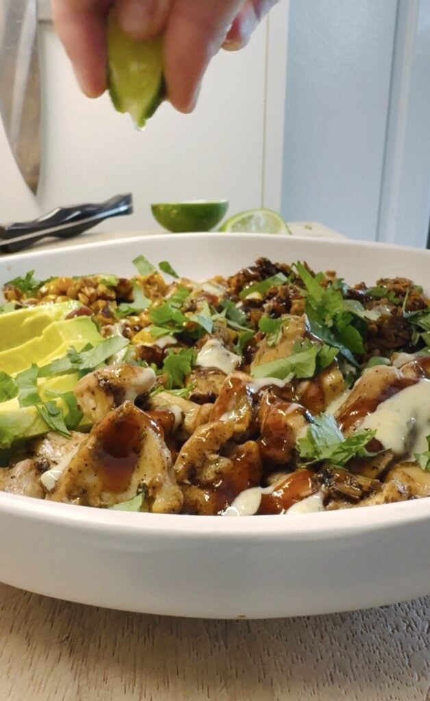 Blackstone BBQ Chicken Sweet Potato Rice Bowls