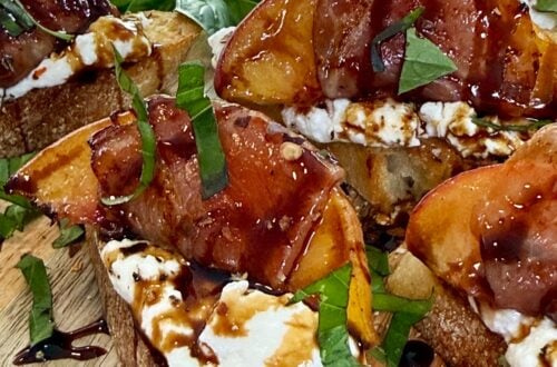 Blackstone Prosciutto Peach Ricotta Crostini