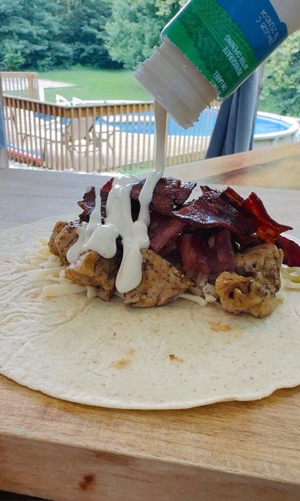 Blackstone Cheesy Chicken Bacon Ranch Wraps