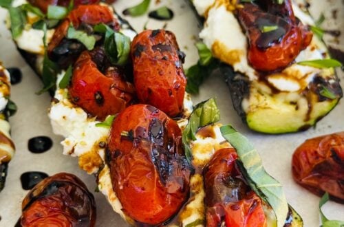 Blackstone Caprese Stuffed Zucchini