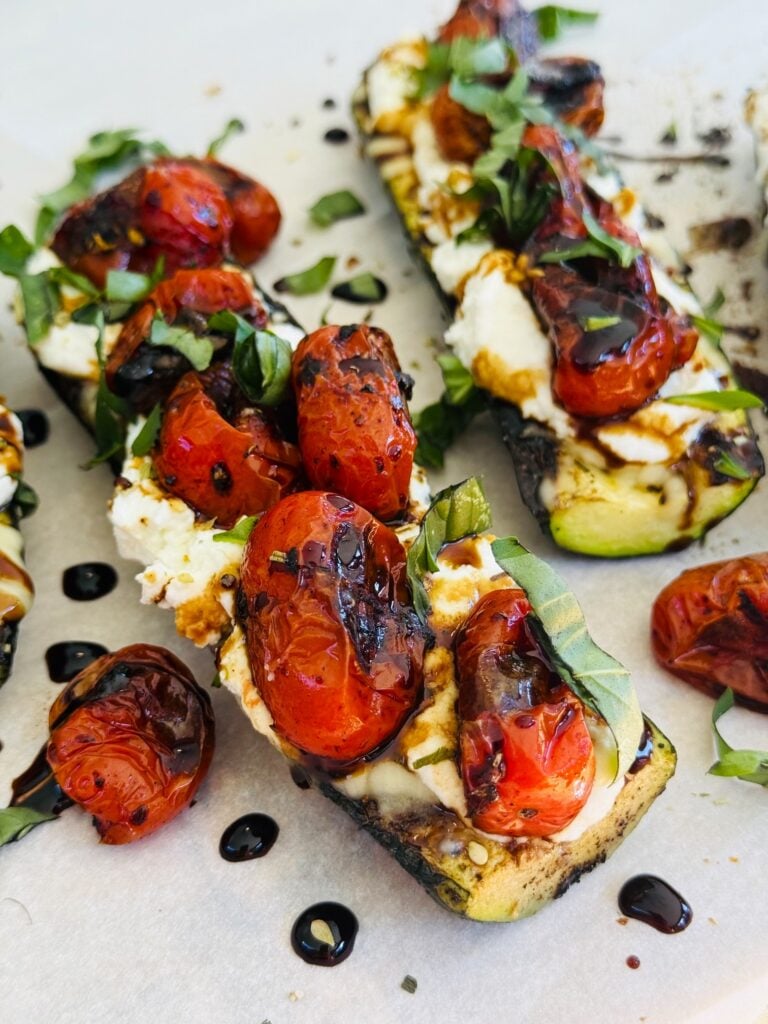 Blackstone Caprese Stuffed Zucchini