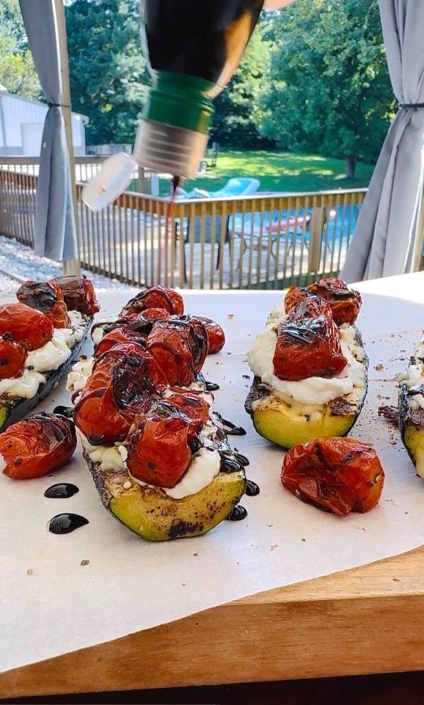 Blackstone Caprese Stuffed Zucchini