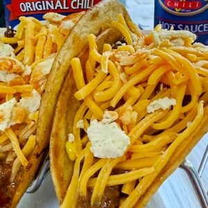 Blackstone Chili Dog Smashed Tacos