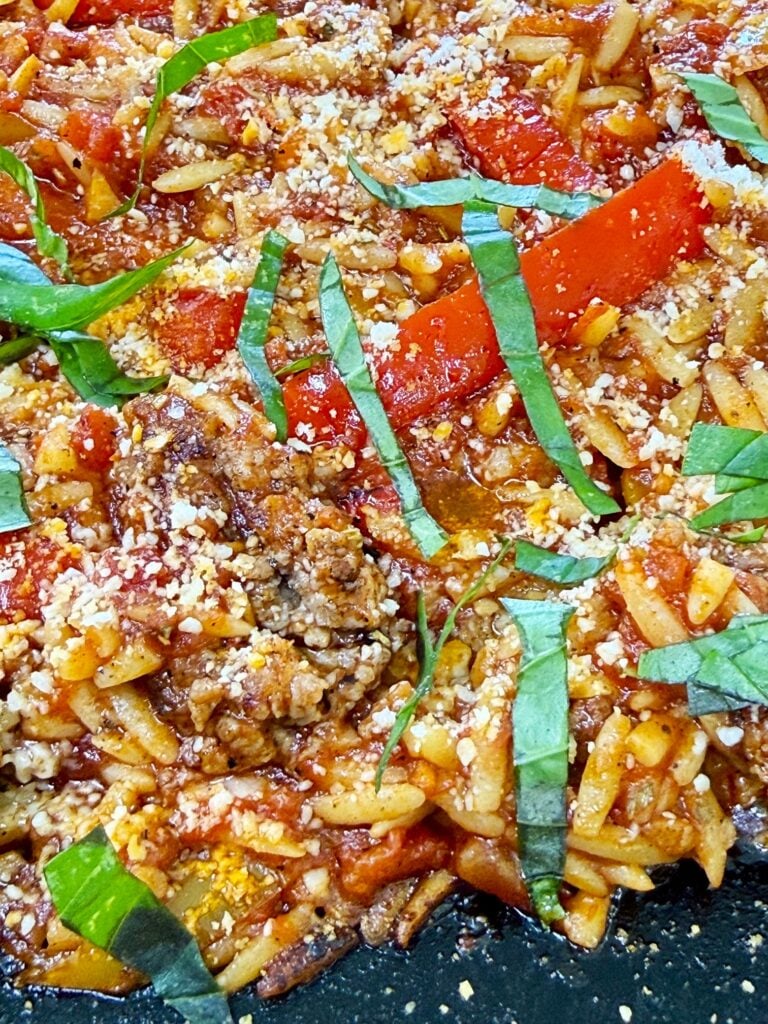 Blackstone Italian Orzo and Peppers