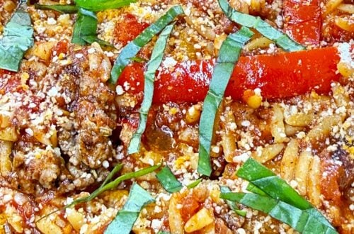 Blackstone Italian Orzo and Peppers