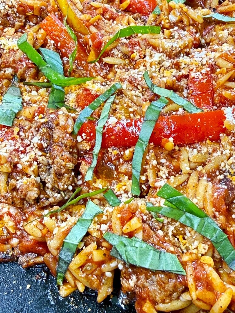 Blackstone Italian Orzo and Peppers
