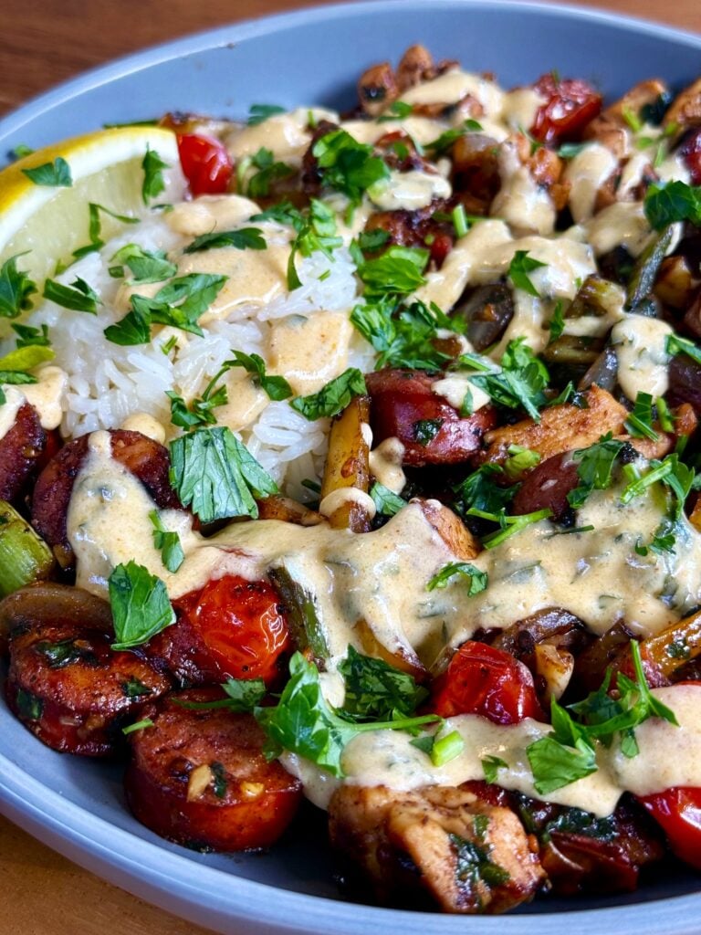 Blackstone Gumbo Stir Fry with Cajun Cream