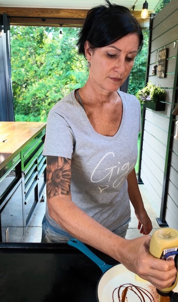 making the cream sauce