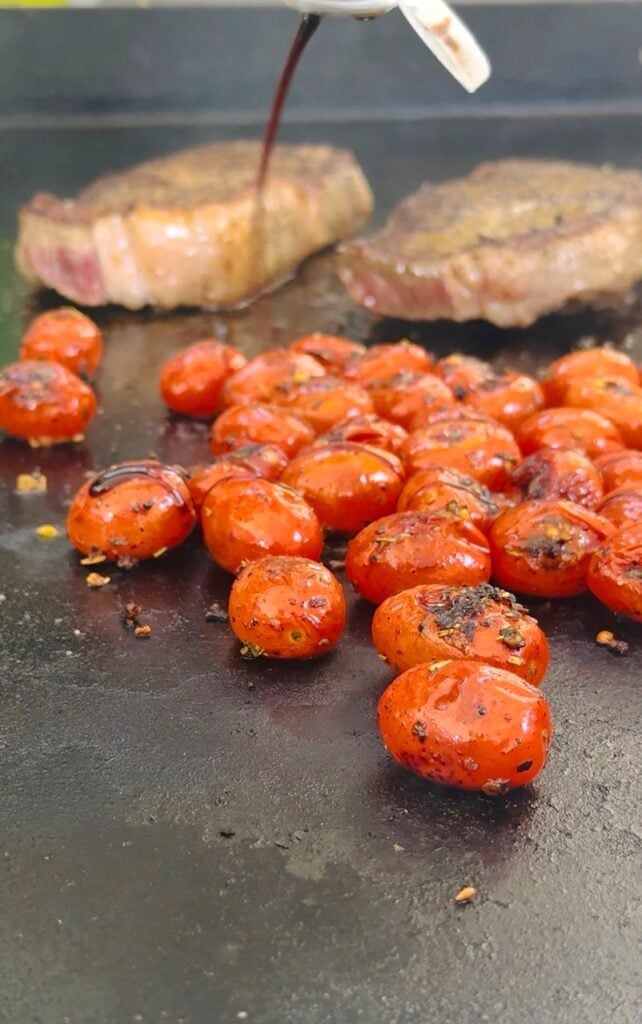 Blackstone Steak Caprese Crostini
