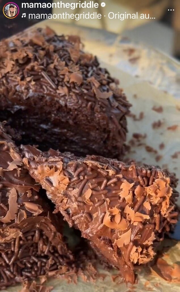 matilda chocolate cake remake on griddle