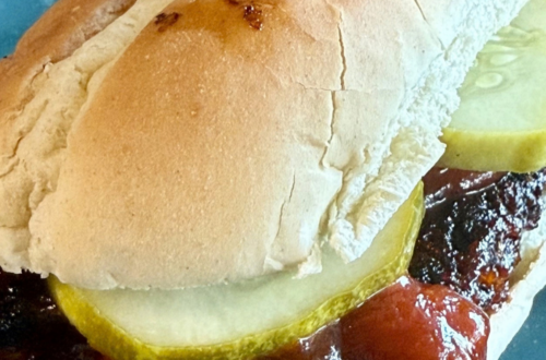 Blackstone Pork Belly McRib Sandwich
