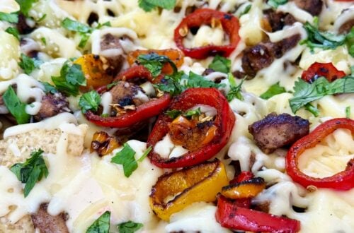 Blackstone Chicken Pineapple Nachos