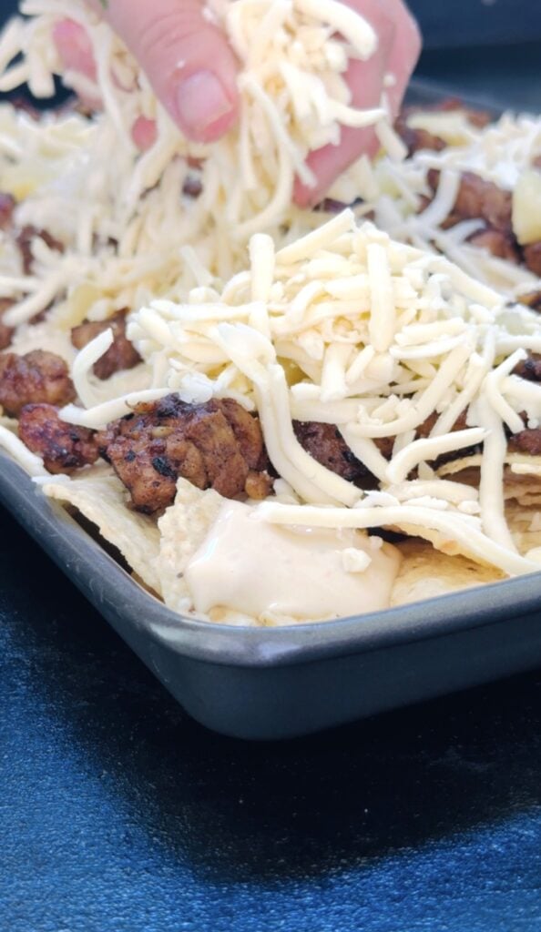 Blackstone Chicken Pineapple Nachos