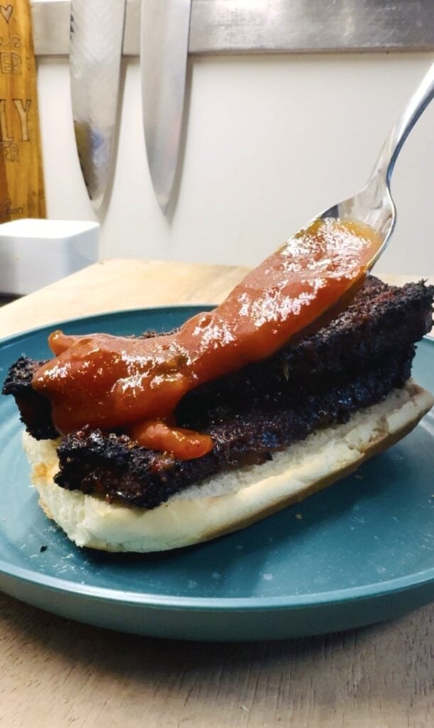 Blackstone Pork Belly McRib Sandwich