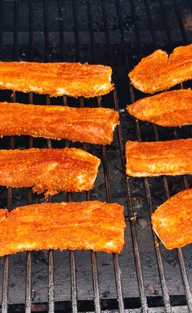 pork belly on smoker