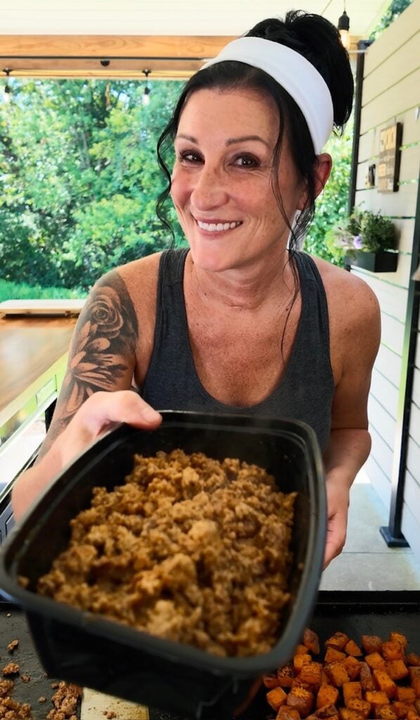 packing up taco meat