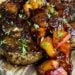 Blackstone Peach Bacon Pork Chops