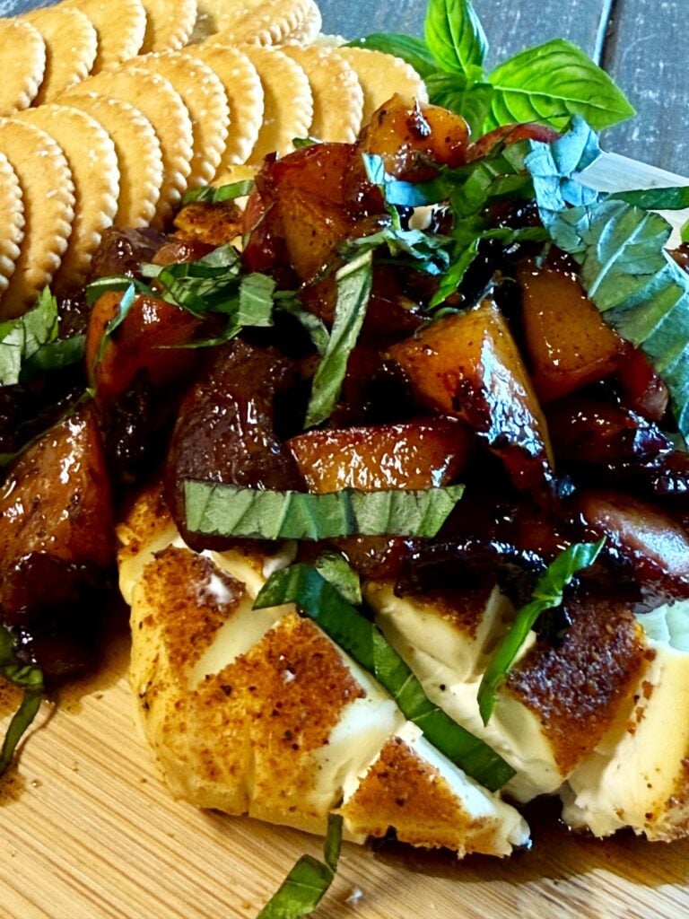 Smoked Peach Bacon Cream Cheese