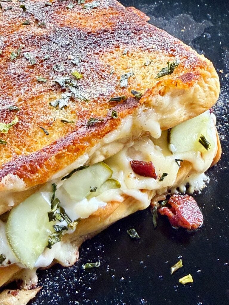 Blackstone Pickle Chicken Grilled Cheese Sliders