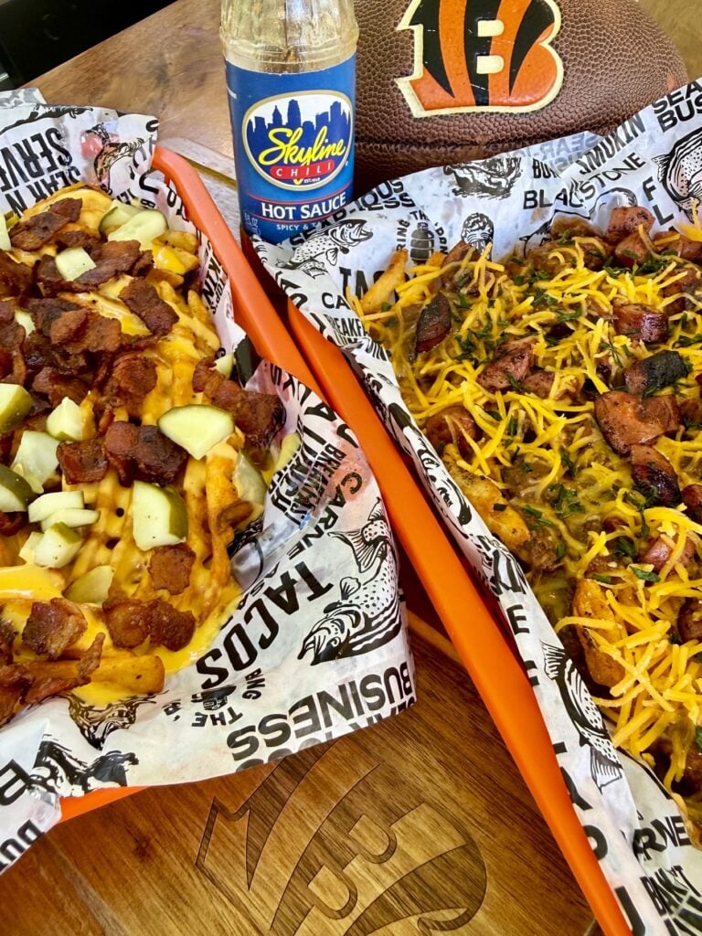 two loaded fries