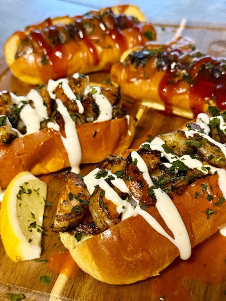 Blackstone Hot Honey Buffalo Shrimp Subs
