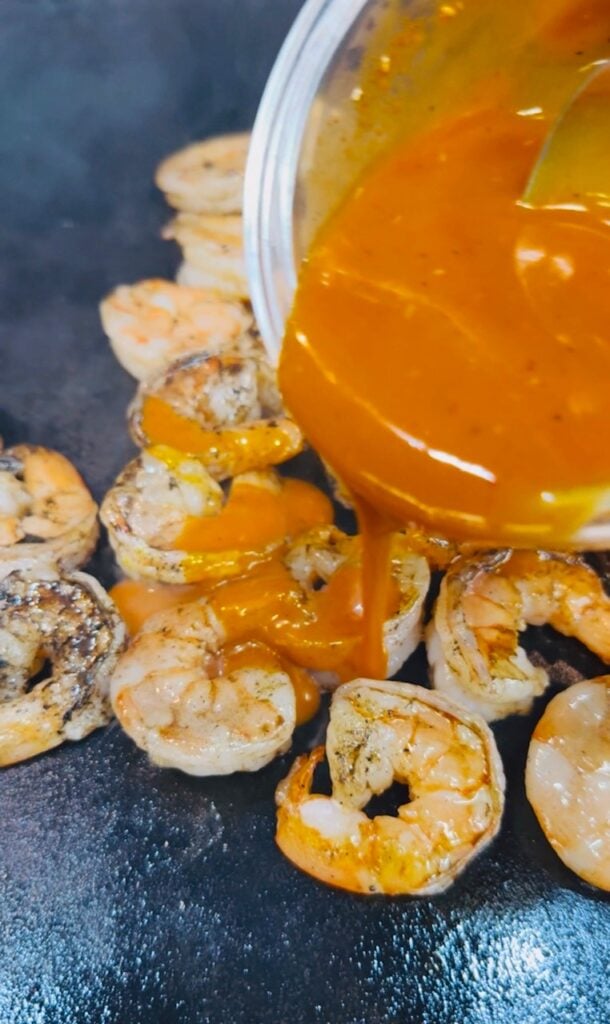 Blackstone Hot Honey Buffalo Shrimp Subs
