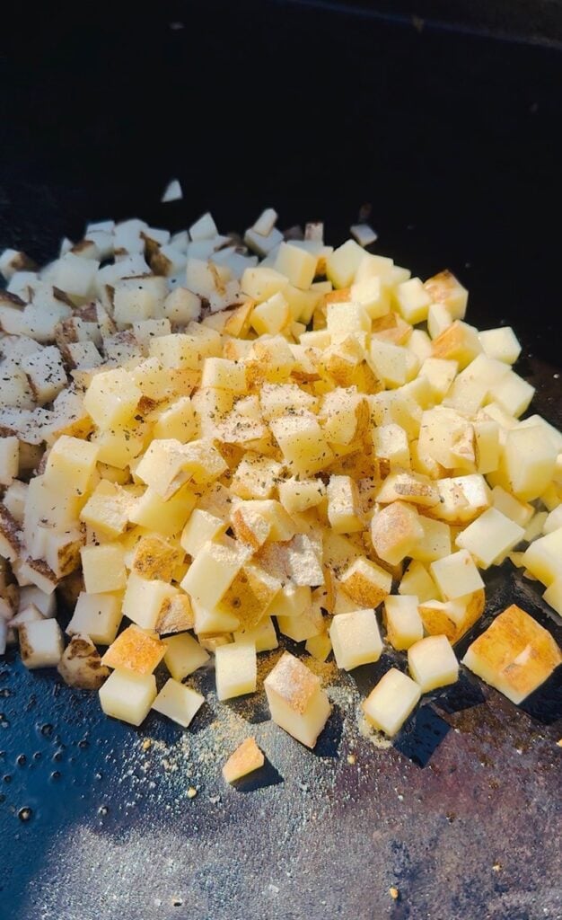starting the potatoes