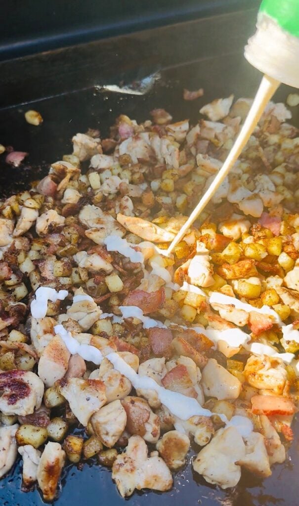Blackstone Chicken Bacon Ranch Potatoes