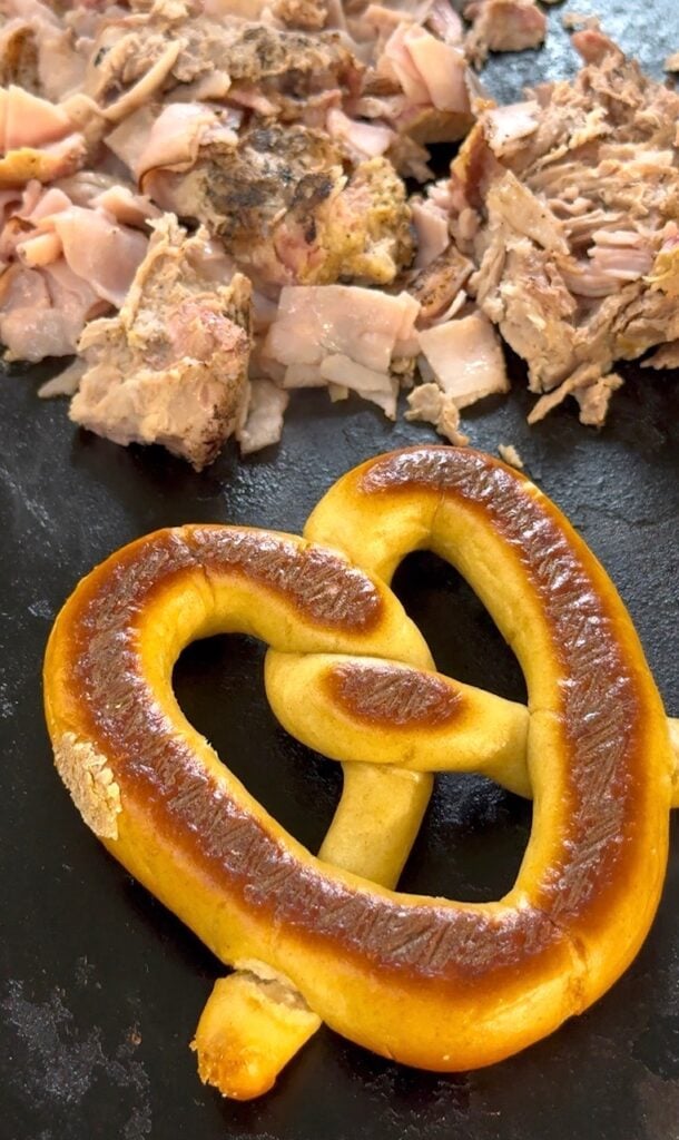 pretzel on the griddle